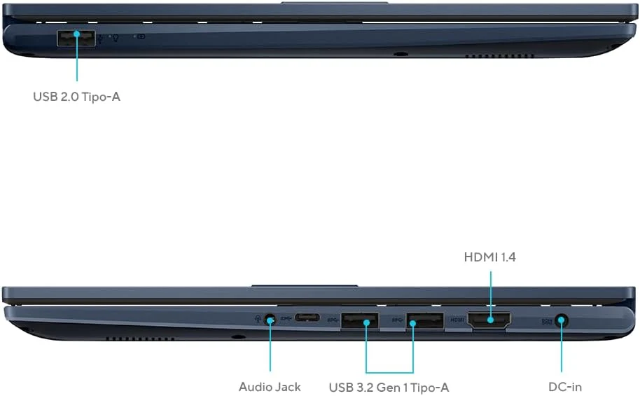 ASUS - Vivobook 14" FHD Laptop Intel Core i7-1355U - 12GB RAM - 512GB SSD - Quiet Blue (New) - Image 3