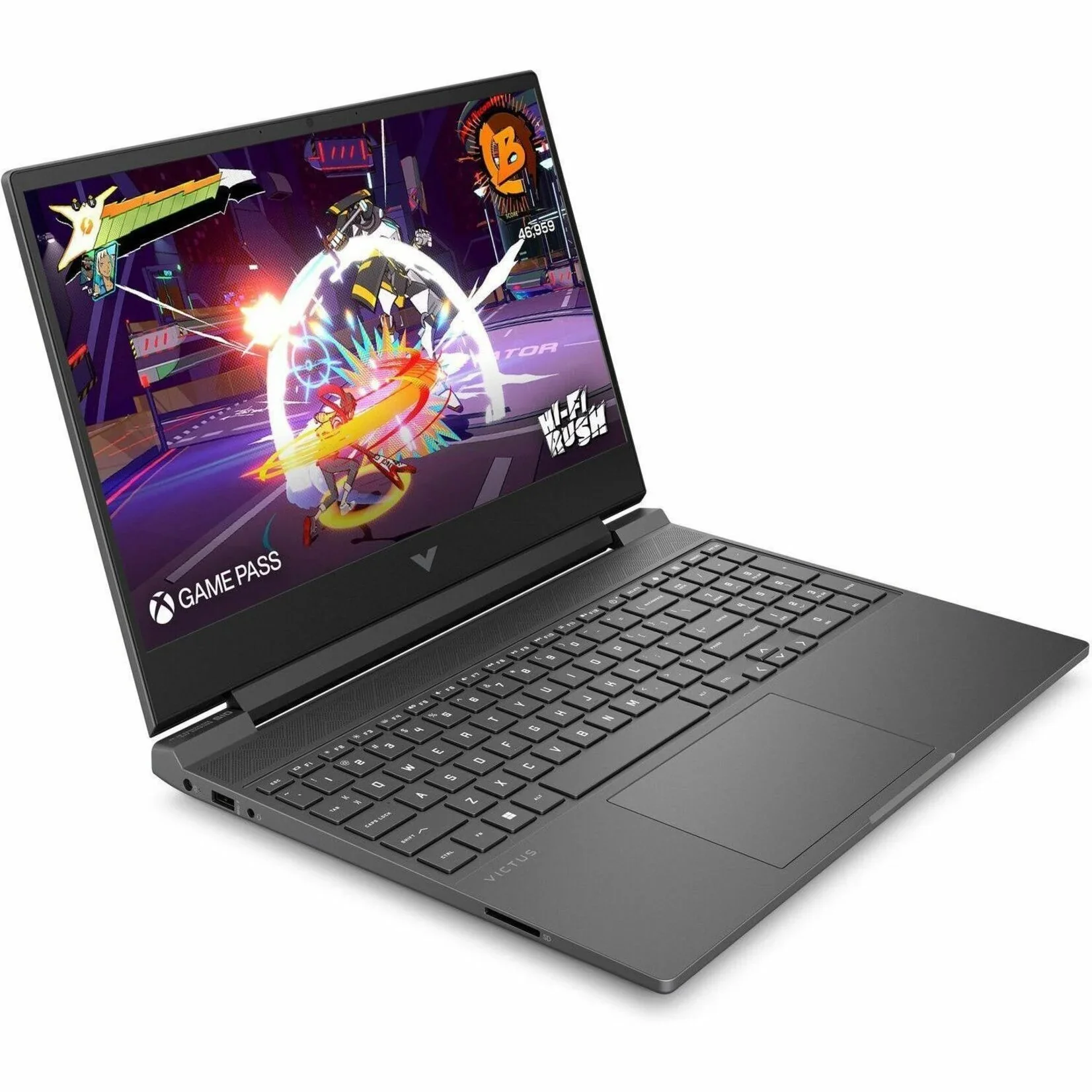 HP - Victus 15.6" Full HD Gaming Laptop - AMD Ryzen 5-7535HS - 8GB DDR5 Memory - AMD Radeon RX 6550M - 512GB SSD - Mica Silver (Brand New) - Image 2