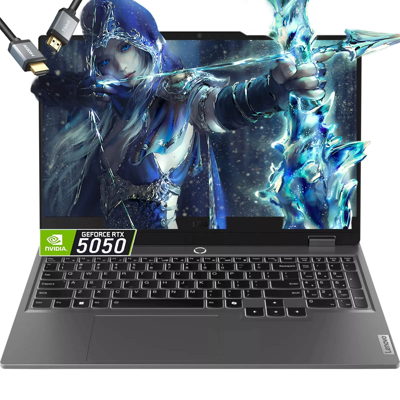 Lenovo - LOQ 15.6" Full HD Gaming Laptop - Intel Core i5-13450HX 2023 - 16GB Memory - NVIDIA GeForce RTX 5050 - 512GB SSD - Luna Grey (Brand New)