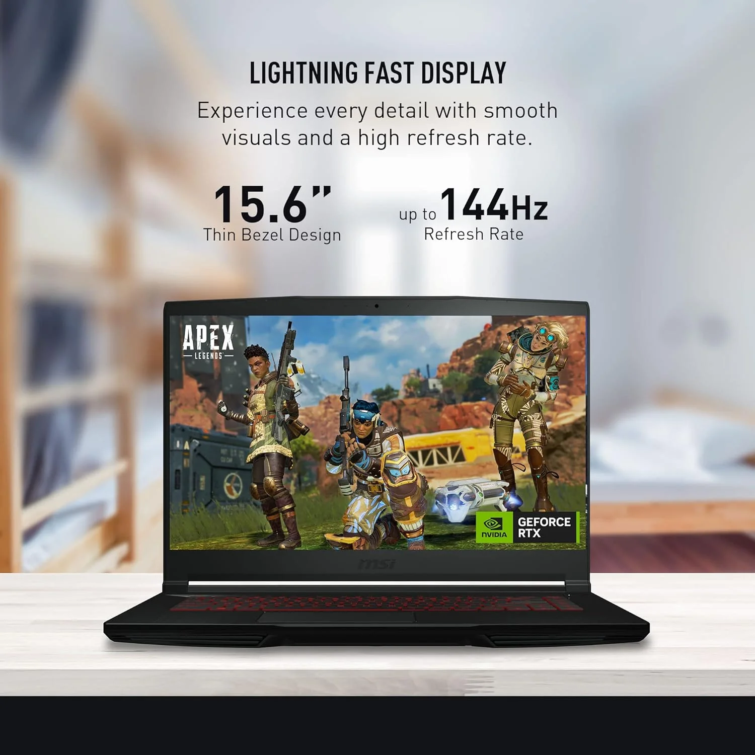 MSI - THIN GF63 15.6" 144Hz Gaming Laptop - Intel Ci5 - 8GB RAM - 512GB SSD - RTX 4050 - Black (Brand New) - Image 7