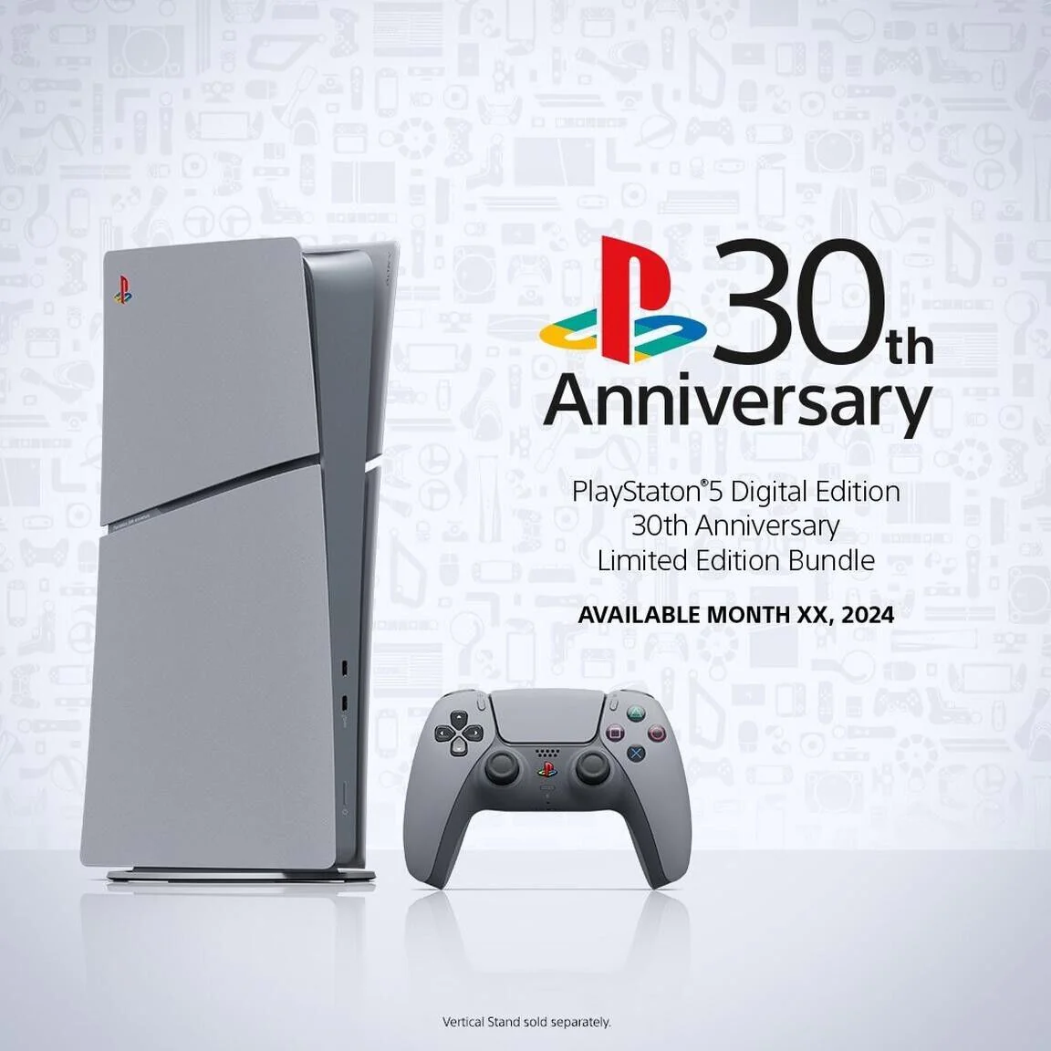 Sony - PlayStation 5 Slim Console Digital Edition 30th Anniversary Limited Edition Bundle - Gray (Brand New)